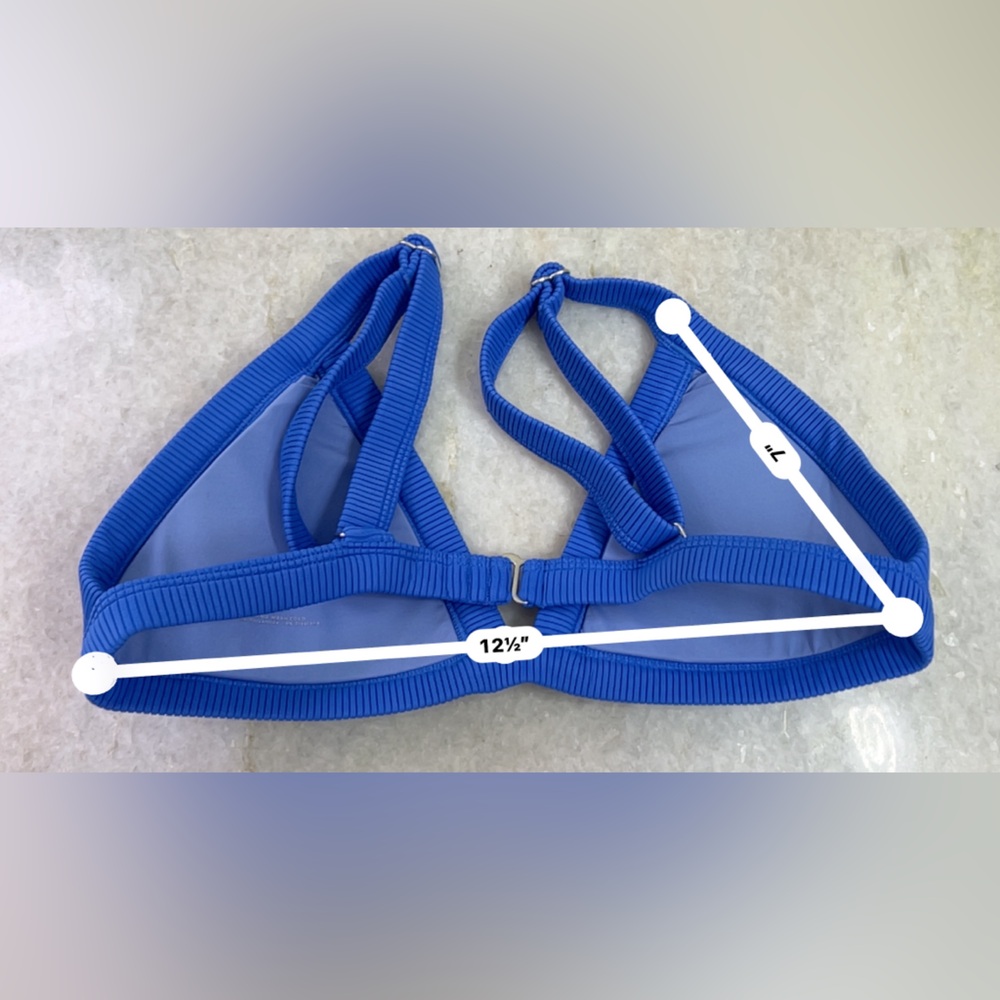 ONEONE Blue Bikini Top Size XL Kameron Triangle Swimwear - Picture 4 of 5
